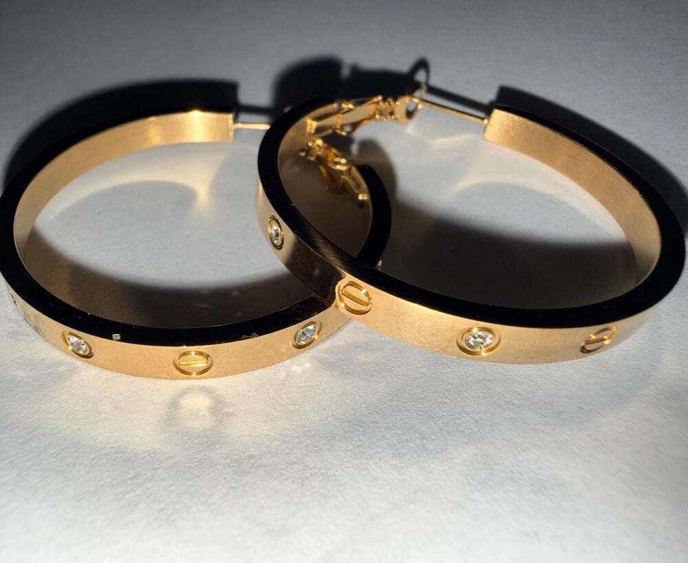 LOVE hoop earrings, large model